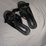 Time & Tru Time and true black sandals with bow Photo 0