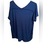 Active USA  navy blue short sleeved top women’s size large Photo 2