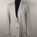 Madewell Dorset Blazer Windowpane Size S Minimalist Oversized Linen Photo 0