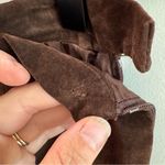 Vintage Nancy Bolen City Girl Petite Brown Suede Whipstitch Pants Size 6P Photo 6