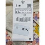 ZARA Crochet Granny Square Ribbed Crop Tank Top Cream Purple Size Medium Large Photo 2