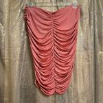 EXPRESS Ruched Peachy Pink Jersey Strapless Tube Top Large Photo 1