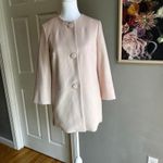 Talbots  Blush Pink Collarless Button Front Coat Jacket, Peacoat, Feminine 4P Photo 1