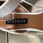 Uterque Zara White Rattan Trim Leather Sandals Heels Womens Shoes 9 w/shoe bag Photo 2