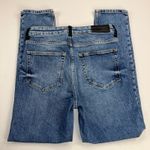 The Kooples  Lizy Jeans Black Leather Belt Loops High Rise BLU01 Wash Size 28 Photo 1