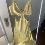 Fortunate One Gold Maxi Cut Out Dress Photo 1