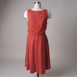 Anthropologie  Maeve‎ Brianne Coral Floral Daisy Print Midi Dress Medium Boho Photo 7