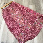 Floral Patchwork Skirt pull on midi womens Pink (medium) boho colorful hippie Photo 3
