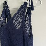 Aerie  Navy Lace Knit / Crochet Mini Dress Beach Cover-Up Photo 7