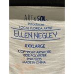 Art & Sol Ellen Negley Women Size XXXL Pelican Boat Dock Grommet Art to Wear Top Blue Photo 6