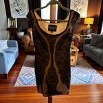 Reem Acra lace over silk cocktail dress sz 6 nude and black party dress Photo 1