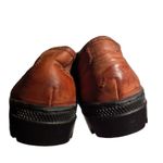 Vtg 1990s American Eagle Light Red Leather Chunky Lace Up Oxford Flats Sz 6.5 Photo 1