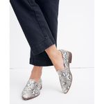 Madewell  The Frances‎ Loafer 7 Stamped Snake Gray & White Photo 2