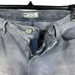 Free People  SZ 29 Cropped Corduroy Pants Mid-Rise Zip-Fly Pockets Gray Washed Photo 2