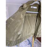 ZARA  Cropped Utility Jacket Button Front Green Pockets Casualcore Downtown Fairy Photo 4