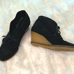 J.Crew  black wedge booties leather‎ suede size 8 Photo 0