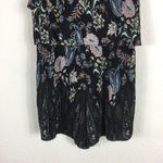 Nordstrom NWT BP Black Paisley Floral Pleated Ruffle Romper XS Photo 8