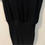 Free People Beach Happy Hour Mini Dress Black Blouson Ribbed Stretch Cutout S Photo 4