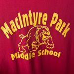 Hanes Vintage Y2K MacIntyre Park Middle School Bulldog T-Shirt XL Crew Neck Red Photo 5