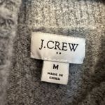 J.Crew  Women‎ Size Medium Sweater Dress Gray White Striped Wool Blend Turtleneck Photo 3