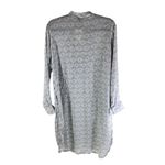 J Valdi Swim Cover Button Front Semi Sheer Swiss Dot Geometric Gray White L Size L Photo 5