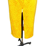 ZARA Orange Abstract Printed Cutout Tie Waist Midi Skirt Size Medium Photo 6