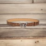 Butterfly Buckle Vintage Style Embossed Brown Waistband Western‎ Jeans Belt Photo 9