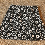 Hollister California Black White Floral Print Ultra High Rise Mini Skirt Photo 0