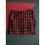 Boston Proper  Holiday Red Plaid Boucle Skirt Size 12 NEW NWOT Photo 2