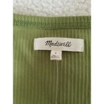 Madewell  Women Square Neck Long Sleeve Ribbed Cropped Sleekhold Green Top Size S Photo 3
