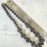 Dark gray gold tone beaded statement necklace Photo 6