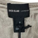 River Island Gold Satin Maxi Skirt Slip Skirt Size US 4 UK 8 Photo 2