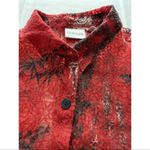 Chico's  Red Floral Women's Top 2 L Large Photo 3