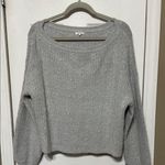 Tularosa Gray Ribbed Crew Neck Sweater Photo 0