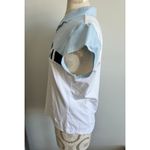 Adidas  Women's Baby Blue & White Short Sleeve Tennis Polo Large Photo 2