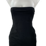 by the way. Black Strapless Tube Bandeau Slit Sleeveless Mini Bodycon Dress Sz S Photo 0
