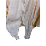 Harvé Benard Harve Benard White‎ Orange Striped Gold Geo Tie Hem Long Sleeve Blouse Size 3X Photo 5