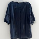 Dries Van Noten Chic Black Cotton Volume Ruffle Sleeve Blouse Top SZ 42 8/10 Photo 3