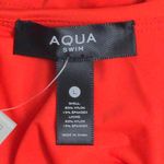 AQUA One Shoulder Cut Out One Piece Swimsuit Red Large L Photo 4