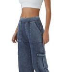 Halara  Magic Relaxed Fit Pull On CargoPants XLP Blue Photo 0