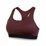 Nike  Dri Fit Maroon Black Racerback Medium Support Sports Bra Women's Size M Photo 2