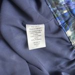 Adrianna Papell Floral Pleated A-Line Skirt Sz 12 Blue Pockets Lined Side Zip Photo 7