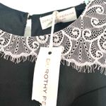 Dorothy Perkins  size UK 4 new w tags‎ sleeveless fitted dress black w pink lace Photo 2