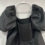 Hill House The Matilda Top Black Puff Sleeve Blouse Large L Photo 4