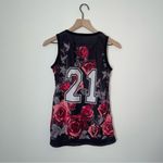 Sleeveless Jersey‎ Floral Roses 21 Black Size XS Photo 1