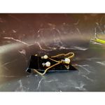 Sparkling Blue & Pearl Gold Necklace and Earring Set Photo 3