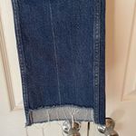 NoEnd Denim Farrah Kick Flare Jeans Sz 27 Med. Dark Wash Frayed High Low Hem USA Blue Photo 5