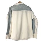 Vineyard Vines Mixed Media Cream & Gray Quarter Zip Pullover Sherpa L Photo 2