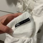 ZARA  White Eyelet Puff Sleeve Mini Dress Photo 3