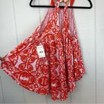 Free People NWT  Mimi Orange Lavender Combo Patterned Tank Top Flowy Tunic XS Photo 3